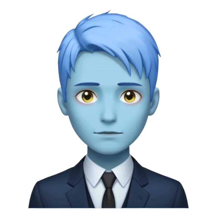 ethereal-pastel-transparent-translucent-gorgeous-spectral-dark-greyish-blue-whitish-gloomy-man-with-blue-hair-with-a-beautiful-black-suit sticker