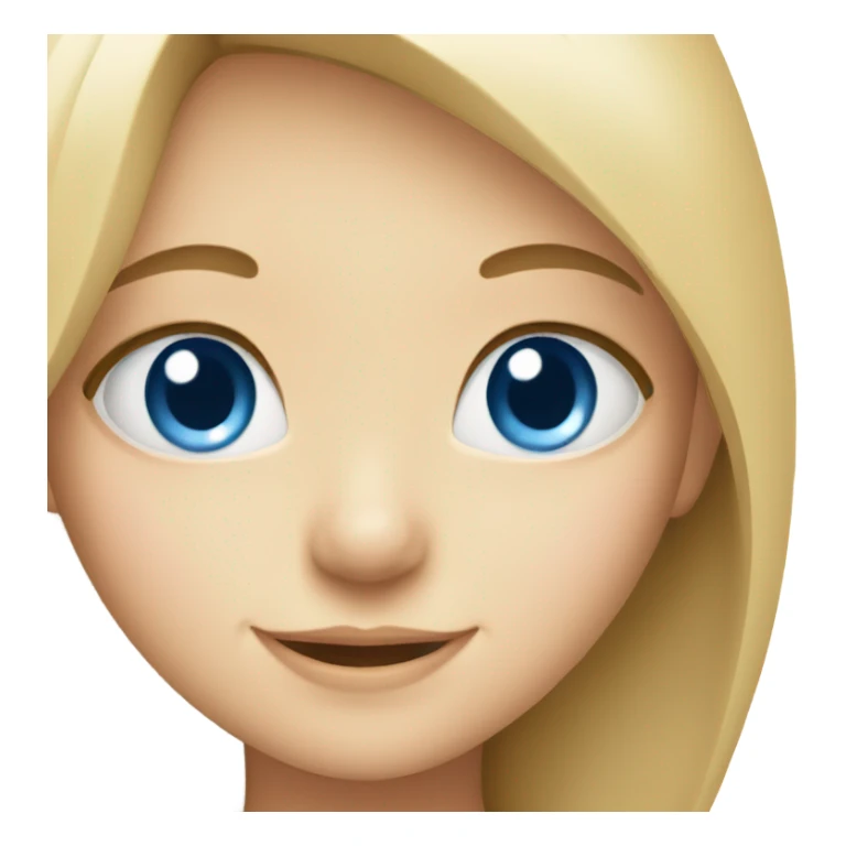 smiling girl with blue eyes sticker