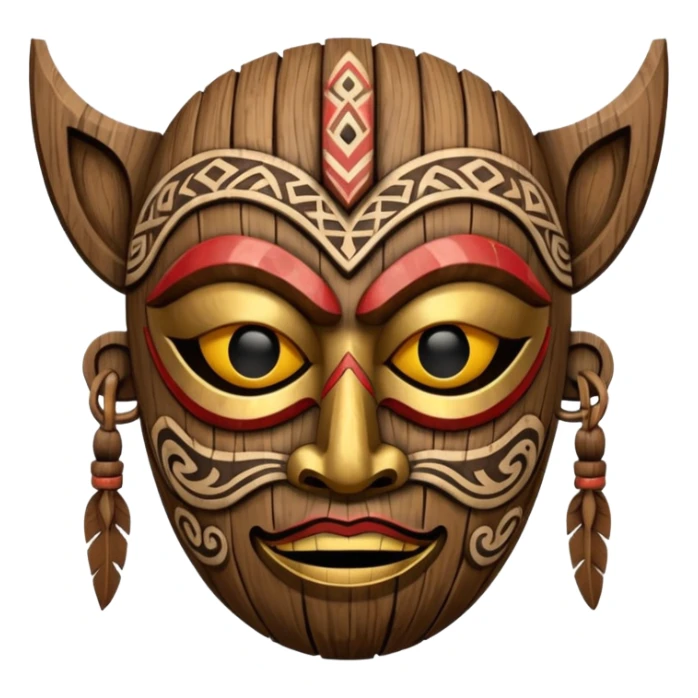 tribal mask sticker