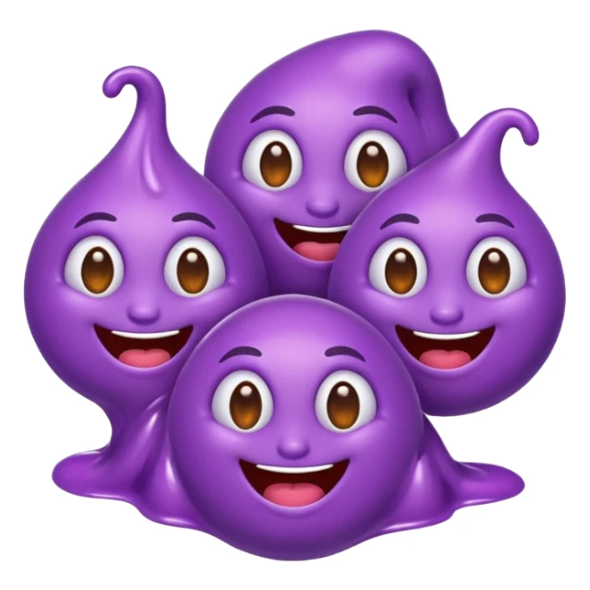 Army of purple goo faces  sticker