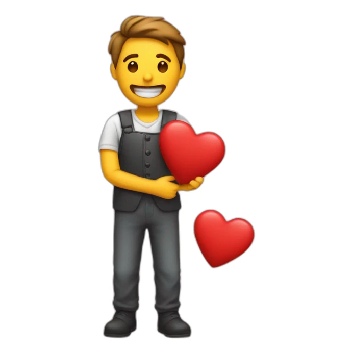 Homme qui jongle avec des coeurs  sticker