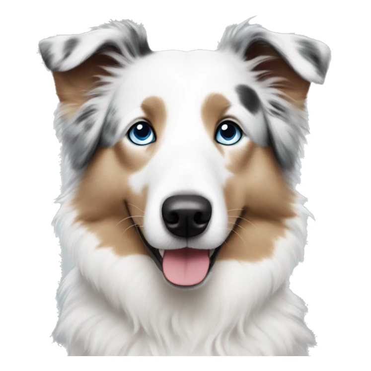 White australian shepherd with blue eyes sticker