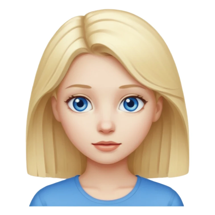 A ugly girl with a blonde hair sticker