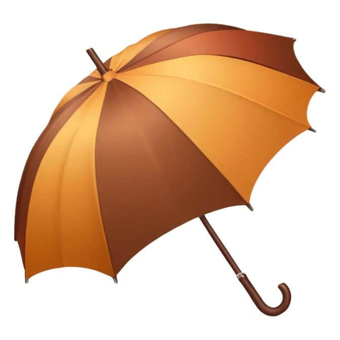 Brown Cozy umbrella autumn sticker