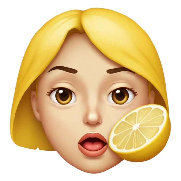 The “I Just Ate a Lemon” Expression – Lips pursed tightly, eyes squinting, head slightly recoiling sticker