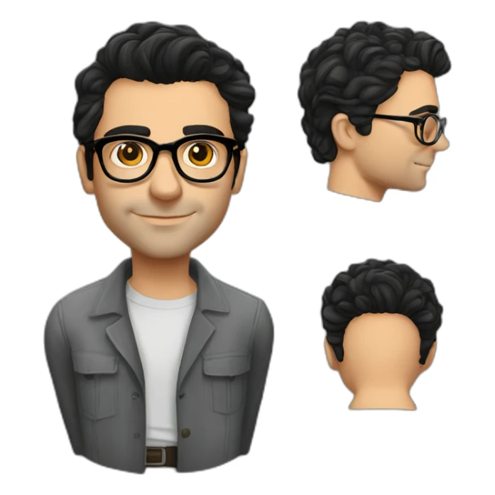 young oscar isaac with glasses, clean shaven sticker