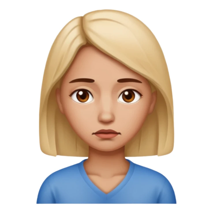 chronic diseases (diabets) woman iOS emoji style sticker