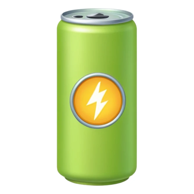 pastel lime green can that says "Energy"  sticker