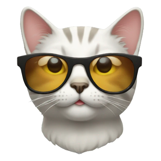 Cat with sunglasses sticker