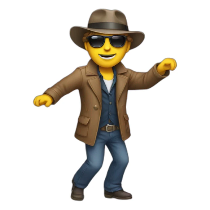 disco detective dancing at concert sticker