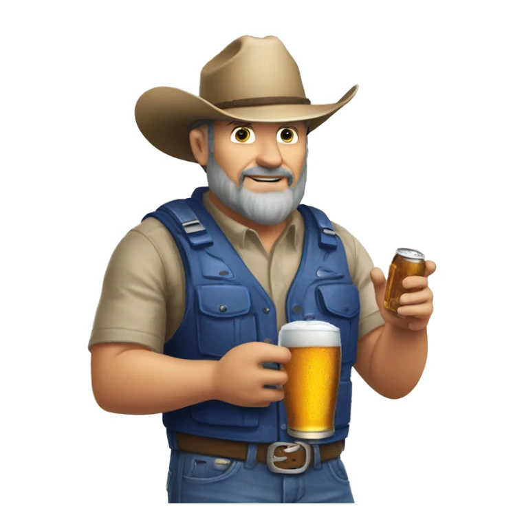 Redneck Uncle Jimmy with his Bud Light sticker