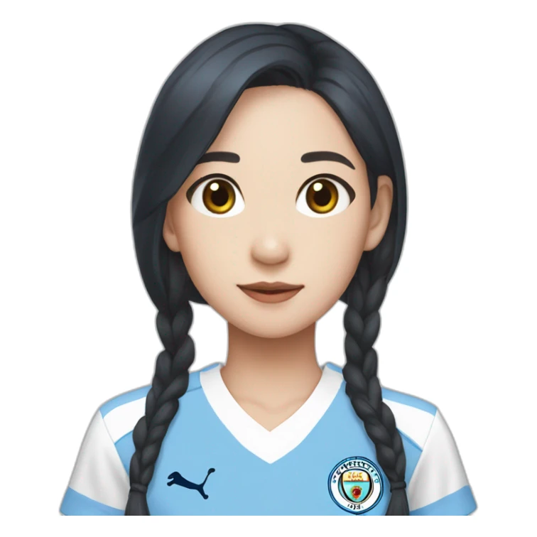 Kim Jisoo in Manchestercity outfit sticker