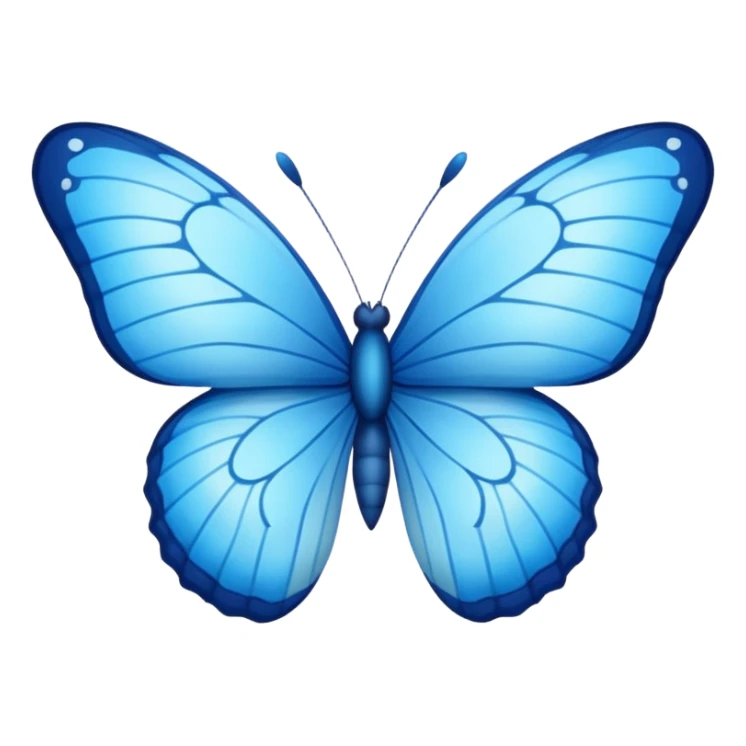 Blue butterfly emoji sticker