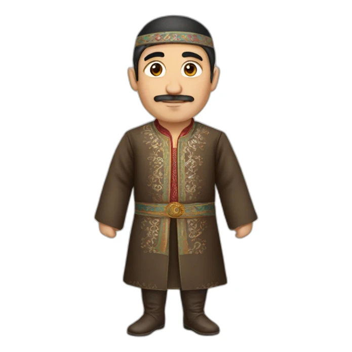 Azerbaijani man in traditional costume sticker