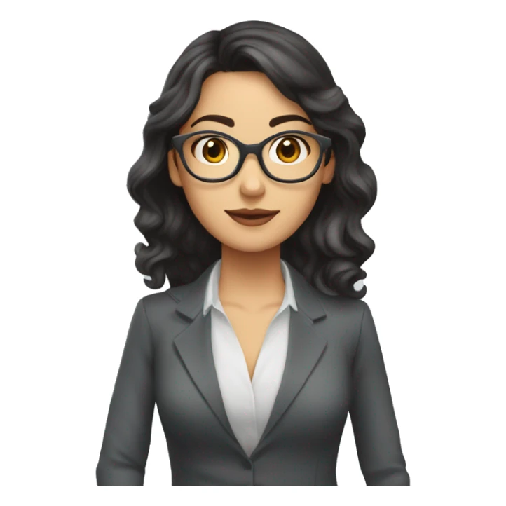 Profesora morena sin gafas con pizarra detrás sticker