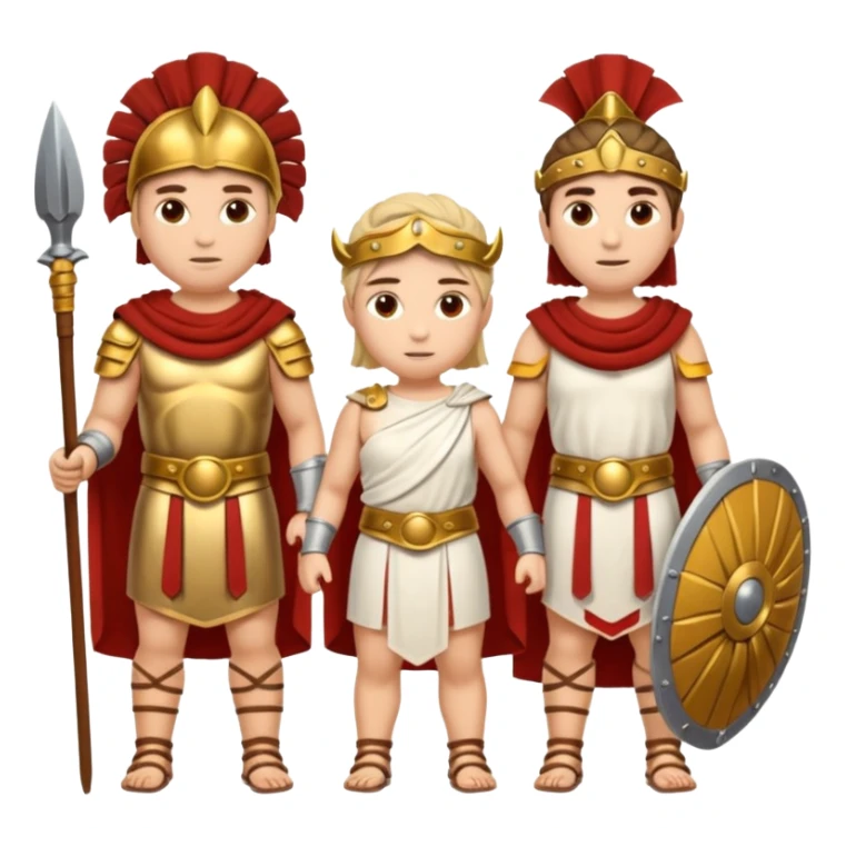 group of ancient trojan men and women sticker