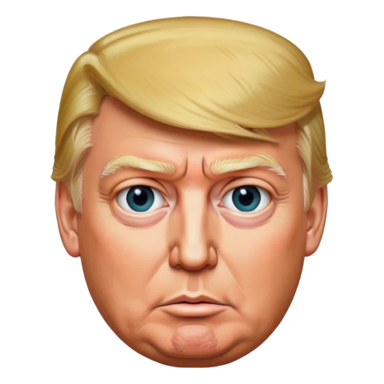 The photorealistic Trump sticker