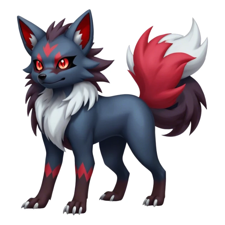 Zoroark-Zorua-Lycanroc (midnight form)-hybrid full body sticker