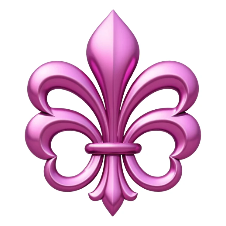 Jeff Koons style pink fleur de lis sculpture  sticker