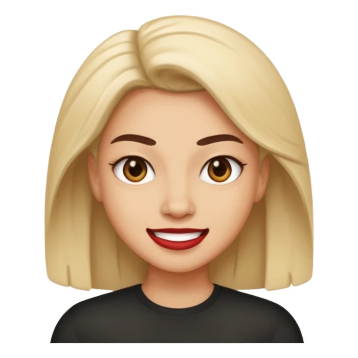 Sassy slay smile emoji with atitude  sticker