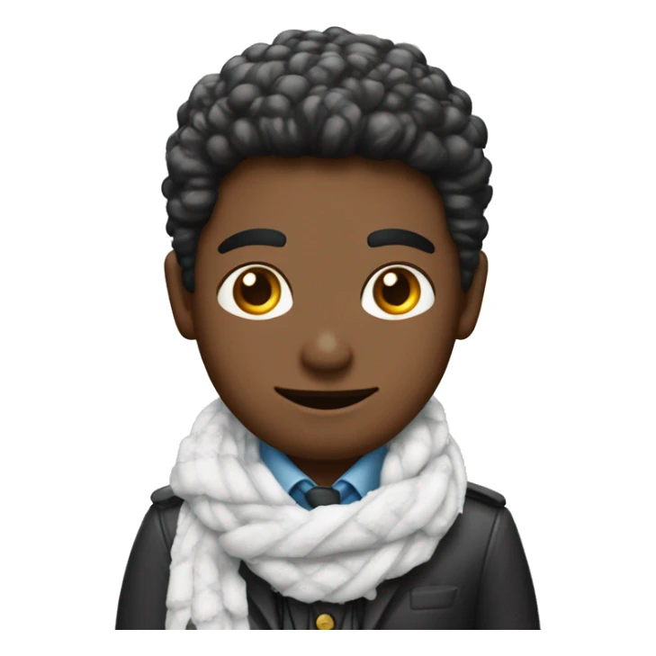 Joven tomando granizado con traje de nieve bufanda y joyas  sticker