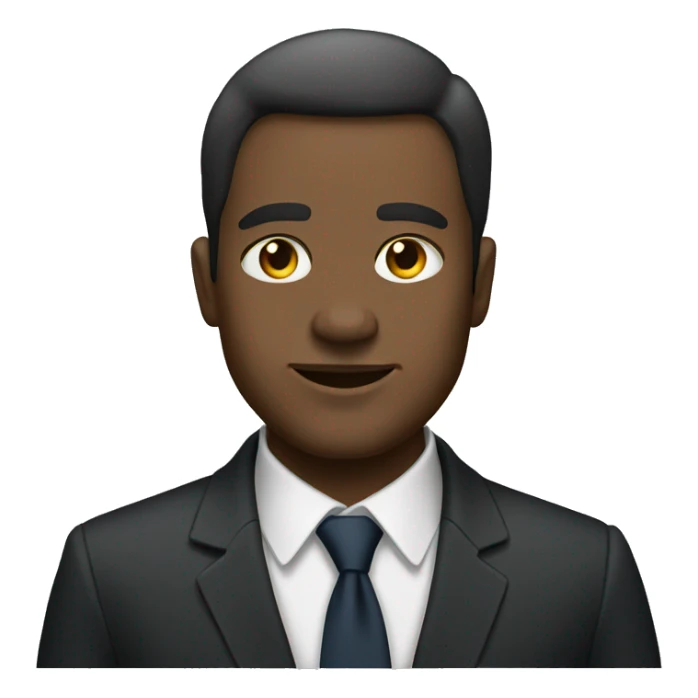 handsome man in a business suit with minimal hair sticker