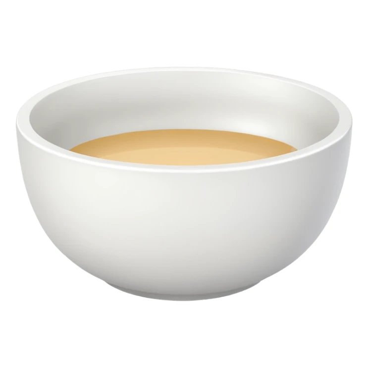 white bowl with flat white color inside, no gloss, minimal, simple, clear sticker