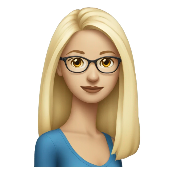 Real pretty blonde woman, blue eyes, wearing glasses - SIDE PROFILE  sticker