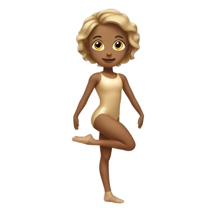 Tan gymnastics girl sticker