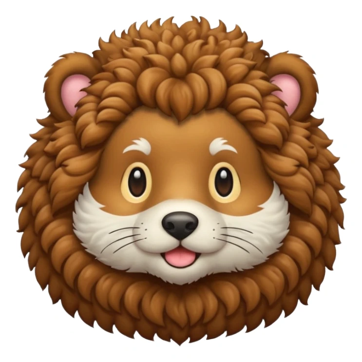 animal curly hair sticker