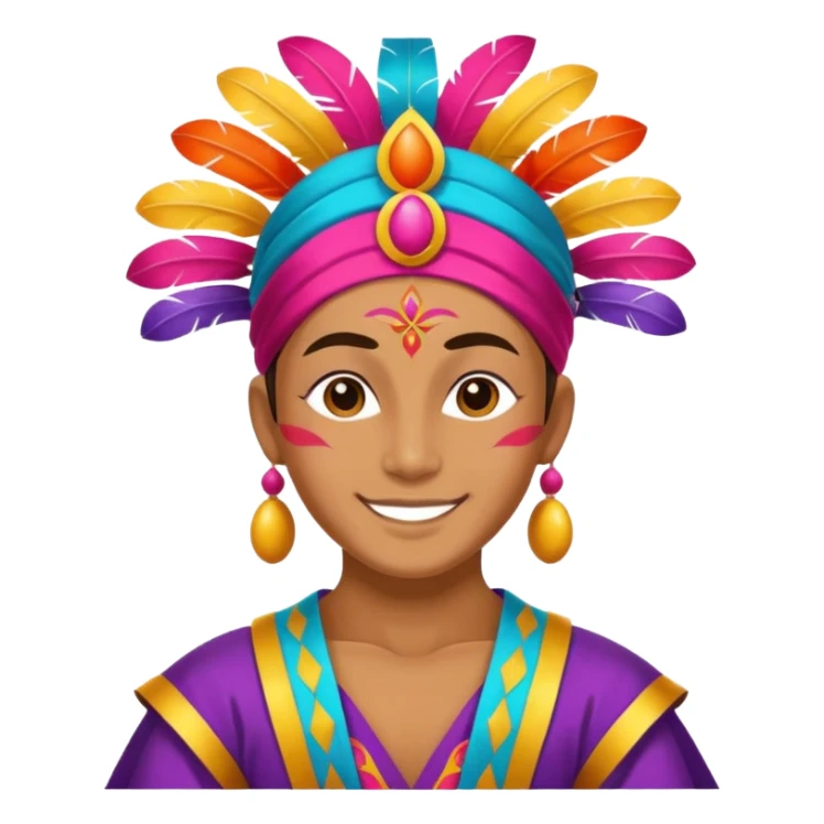 Uma pessoa zen  de carnaval fantasiado sticker