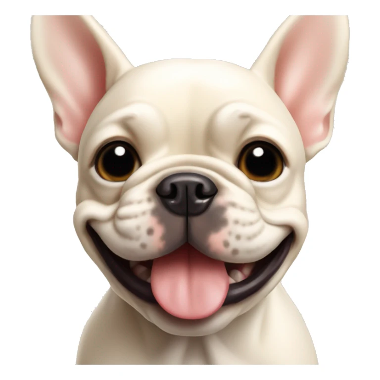 Cream French bulldog happy sticker