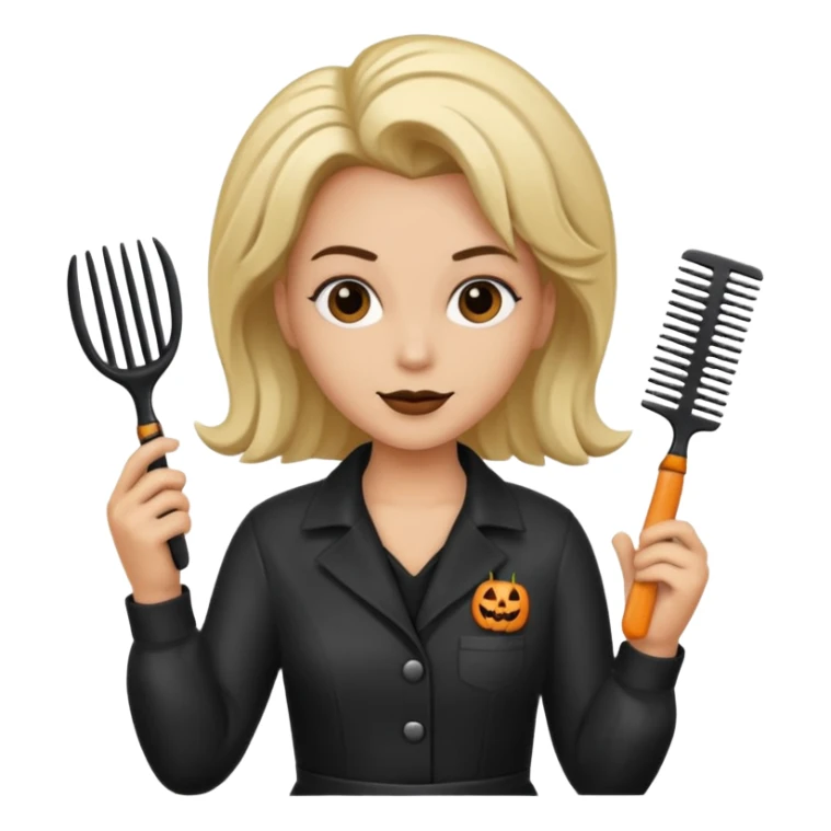 halloween hair stylist sticker