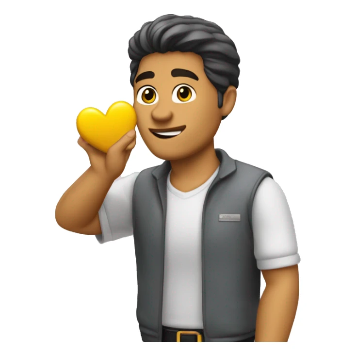 JJ Maybank haciendo un corazón con las manos sticker