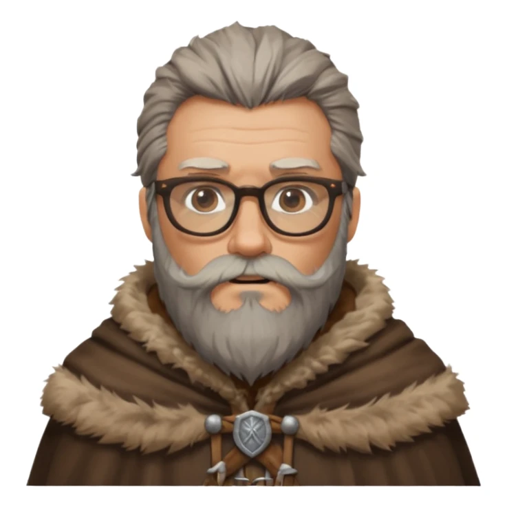 Glasses-Wearing wild viking büst sticker