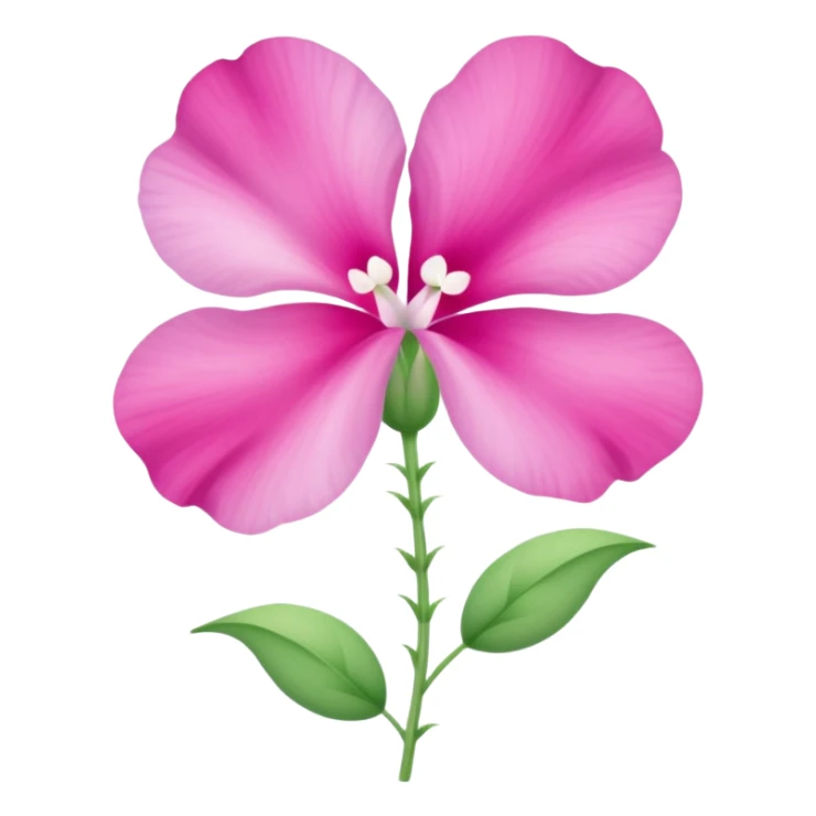 sweetpea flower, pink with dotted center sticker