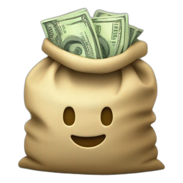 Una rata con una bolsa de dinero en la espalda  sticker