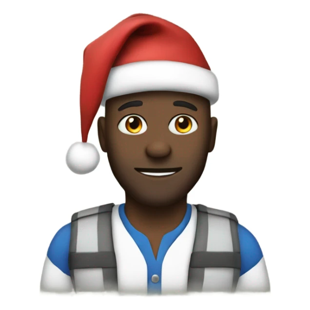 Myself dressed as Santa in front of a Christmas tree  sticker