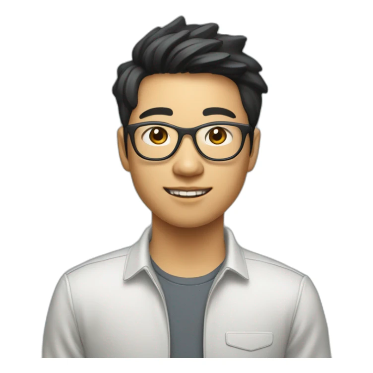 asian teen computer science major intern as software engineer in a cool tech startup sticker