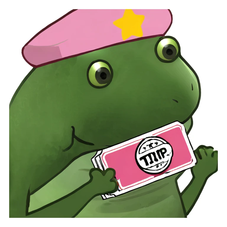 Pink Movie ticket  sticker