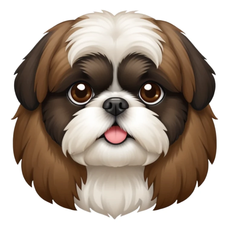 brown and black shi tzu sticker