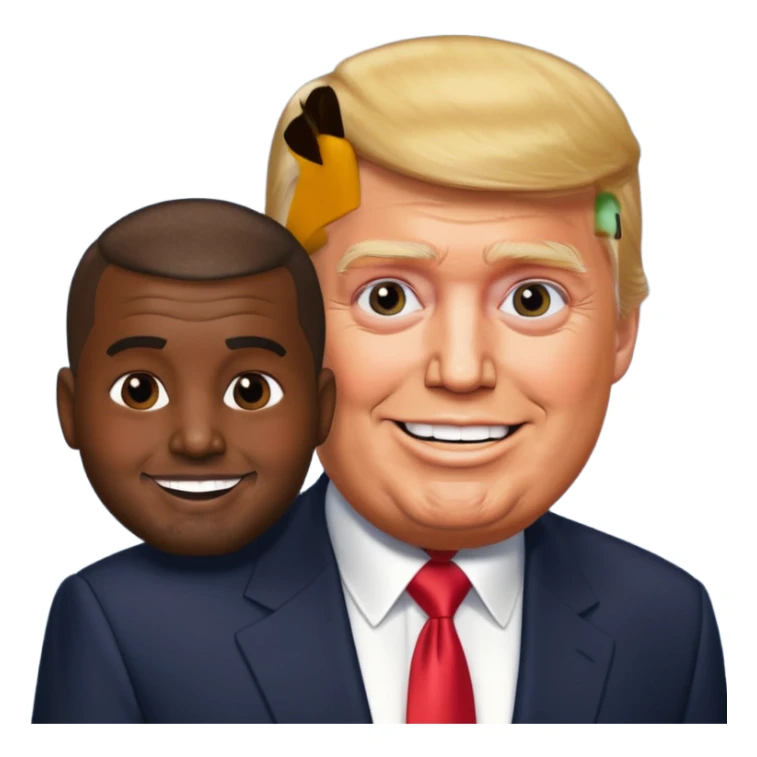 
Donald Trump but his face Kanye West sticker