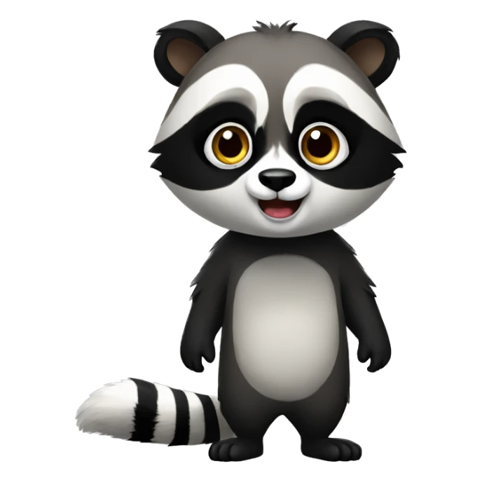 raccoon-panda-hybrid full body sticker