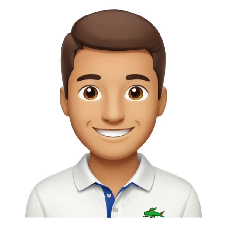 A man wearing lacoste Shirt sticker