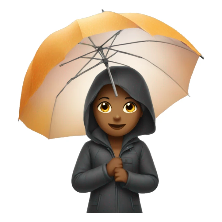 girl with umbrella autumn  sticker