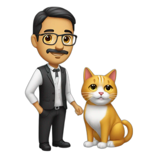 pastor lobo checo persiguiendo un gato sticker