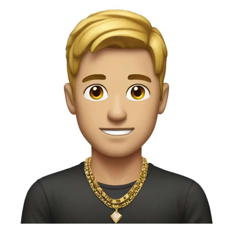 male portrait with jewelry working on a computer and make him slightly younger sticker