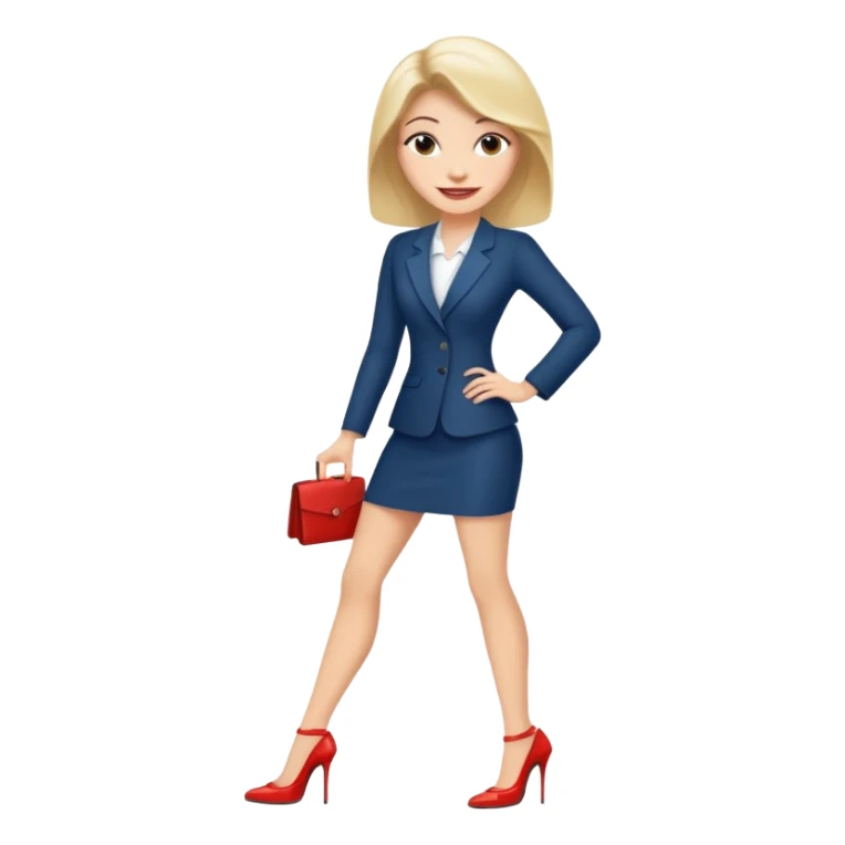 confident woman posing in high heels sticker