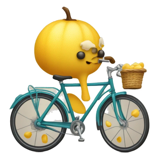 une bogie a la vanille qui fait du velo sticker