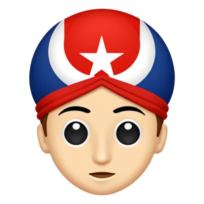 Mavi renkte üzerinde ay yıldız olan bayrak  sticker